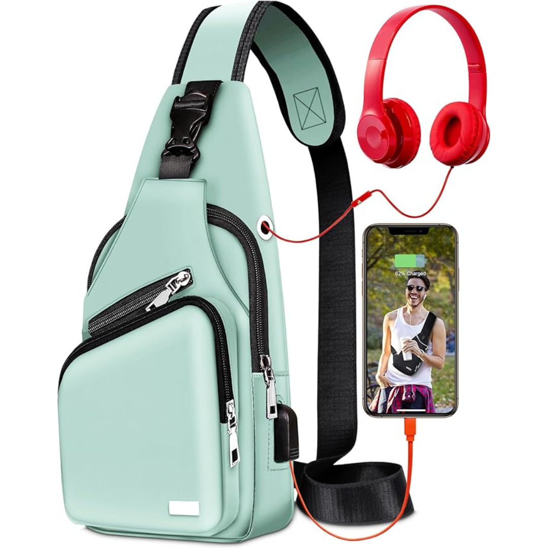 Multifunctional Waterproof Sling Bag - WaveSling-Black-The Livary