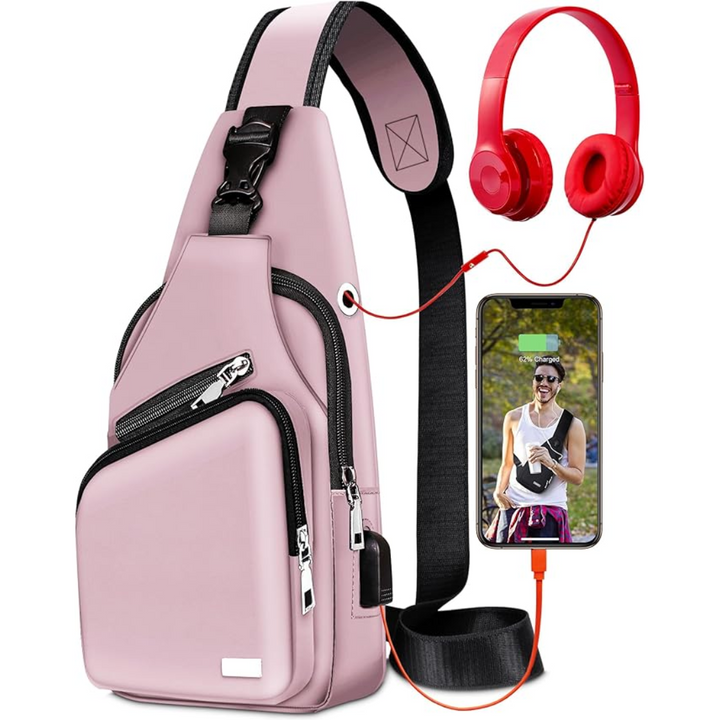 Multifunctional Waterproof Sling Bag - WaveSling-Black-The Livary