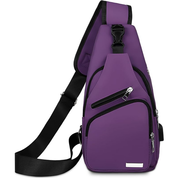 Multifunctional Waterproof Sling Bag - WaveSling-Black-The Livary