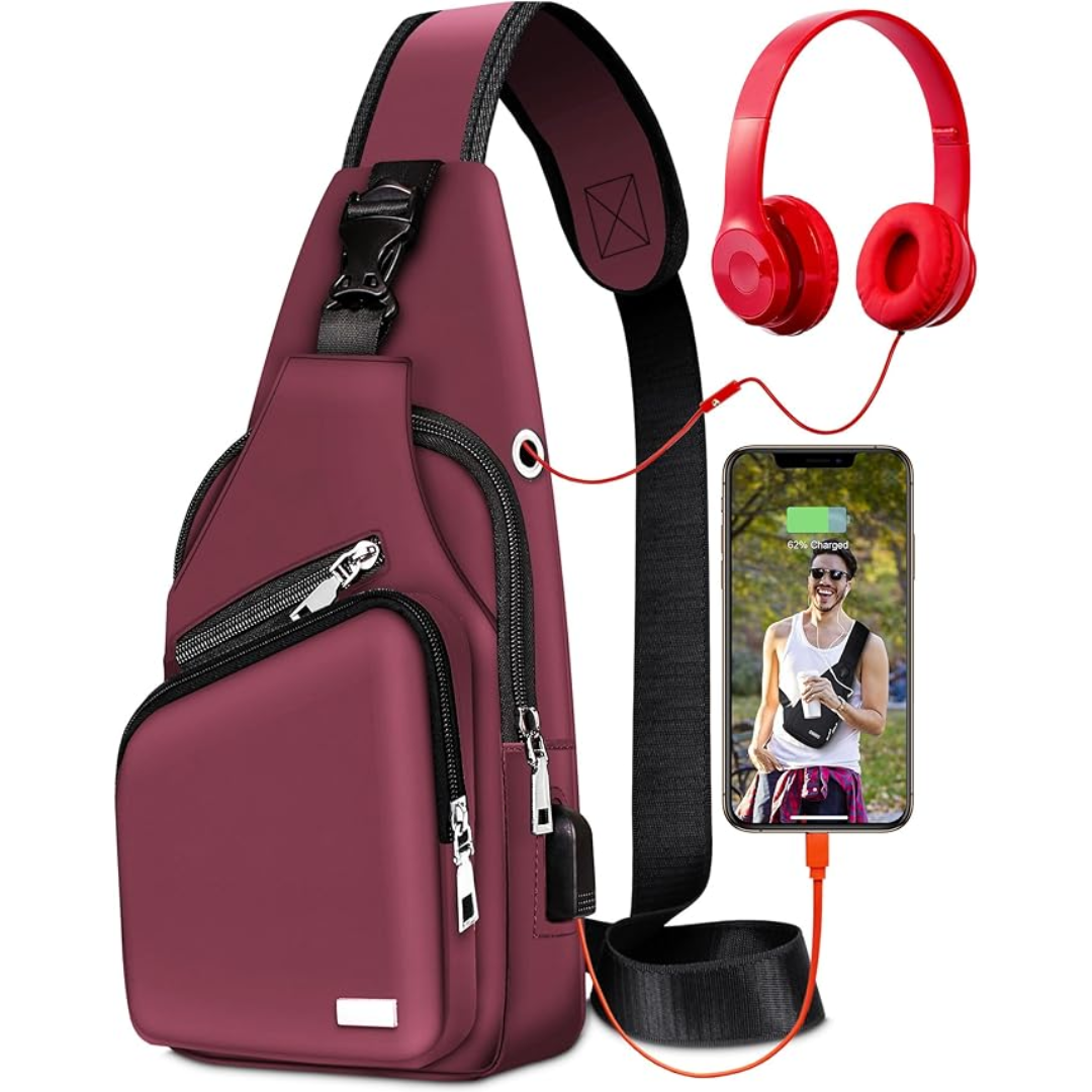 Multifunctional Waterproof Sling Bag - WaveSling-Black-The Livary
