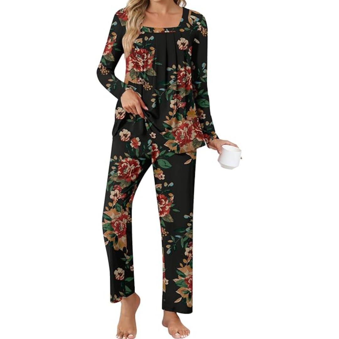 Comfy 2-Piece Lounge Pyjama with Pockets - Laetitia-Brown flour-M-The Livary