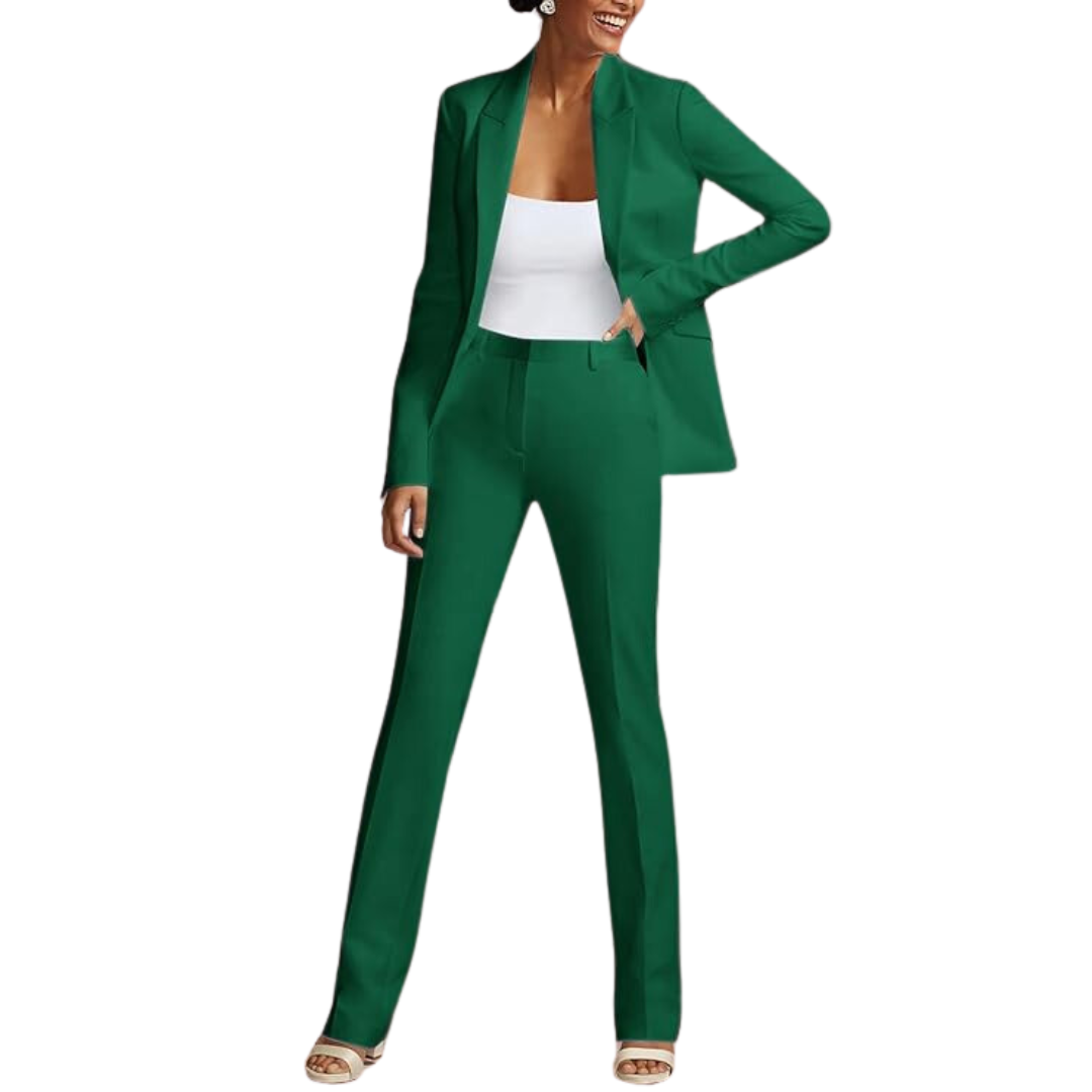 Trendy Ladies Blazer Set - Quina-Black-S-The Livary