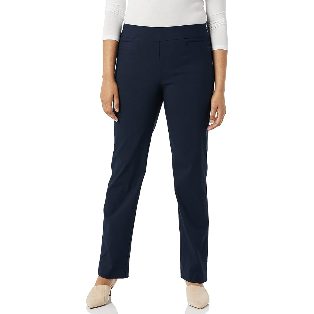 Super Stretch Career Trousers with Welt Pockets - Ilona-Marine blue-6 Short-The Livary