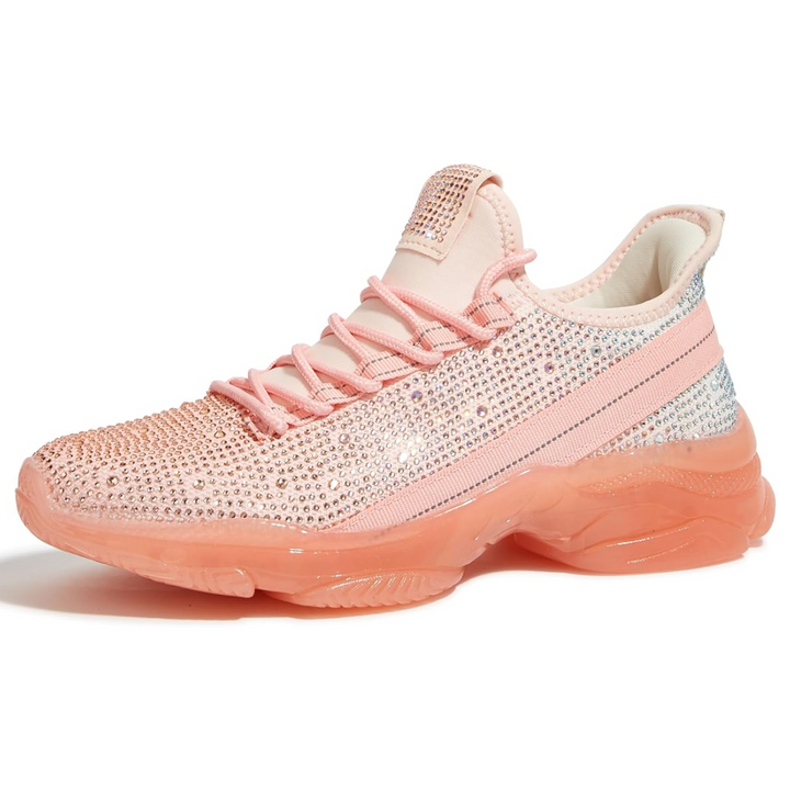 Sparkling Rhinestone Slip-On Sneakers - Elise-Naked-4-The Livary