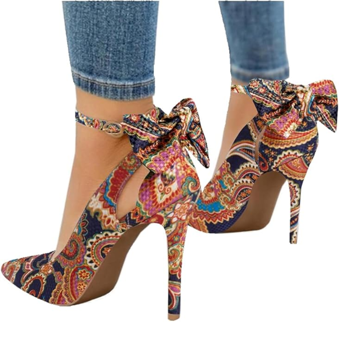 Trendy High Heels with Bow - Hailey-Multicoloured-2.5-The Livary