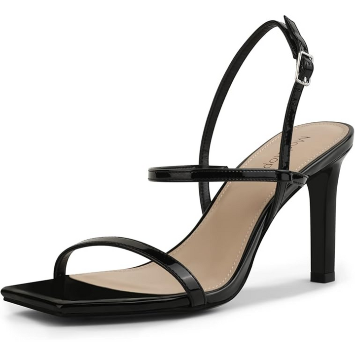Strappy High Heel Sandals - Olivia-Black-2.5-The Livary