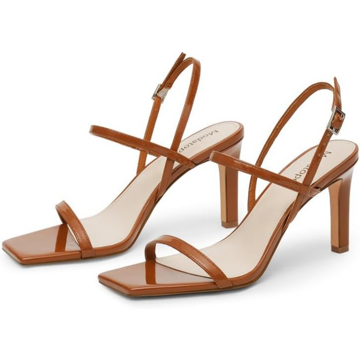Strappy High Heel Sandals - Olivia-Gold-2.5-The Livary