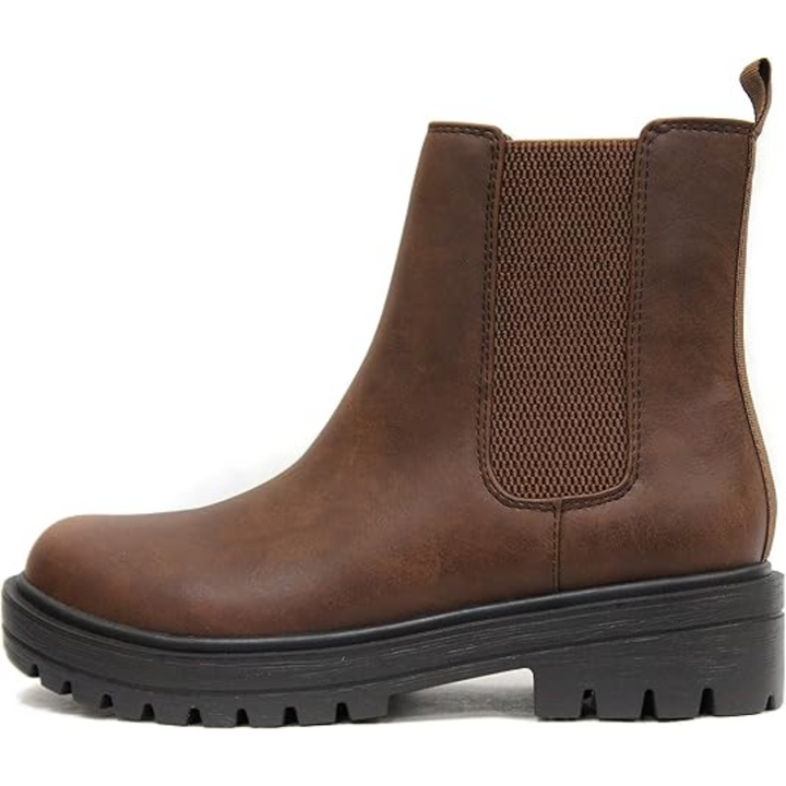 Chic Low Heel Chelsea Ankle Boots - Kailey-Dark Tan-3.5-The Livary