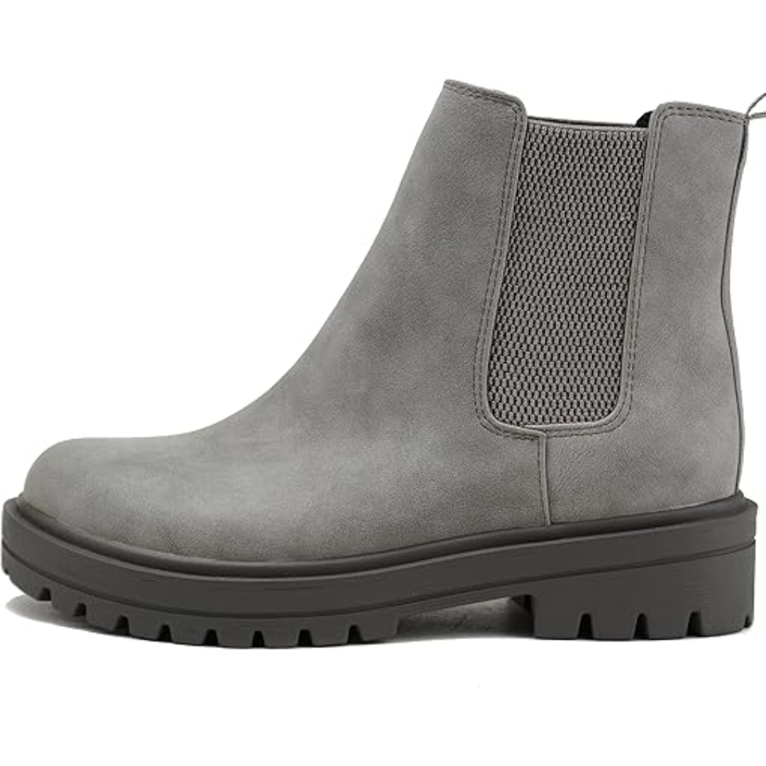 Chic Low Heel Chelsea Ankle Boots - Kailey-Grey-3.5-The Livary