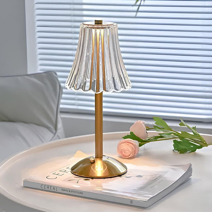 Golden Crystal Table Lamp - Aurora Luxe-Classic-The Livary