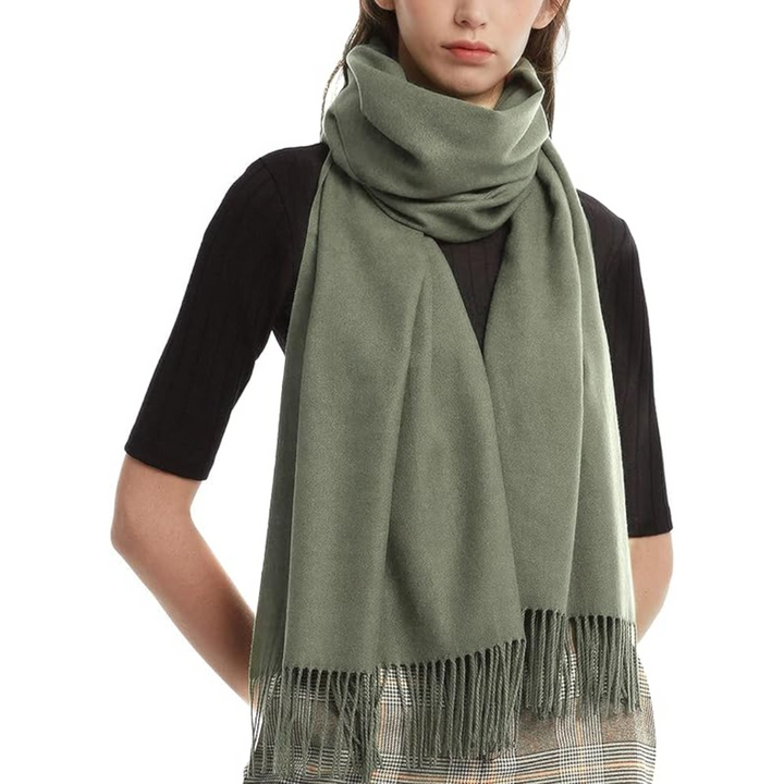 Trendy Pashmina Scarf for Women - Eleanor-Green-The Livary