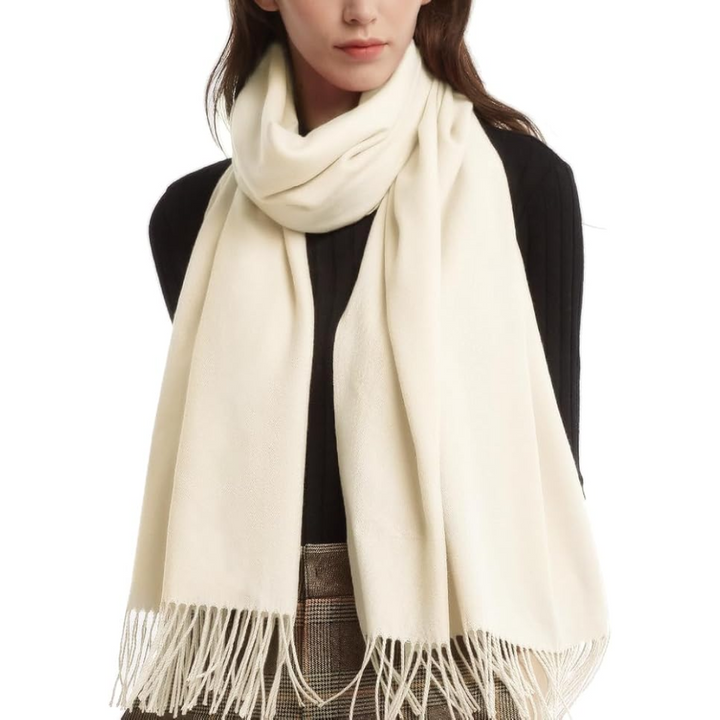 Trendy Pashmina Scarf for Women - Eleanor-Beige-The Livary