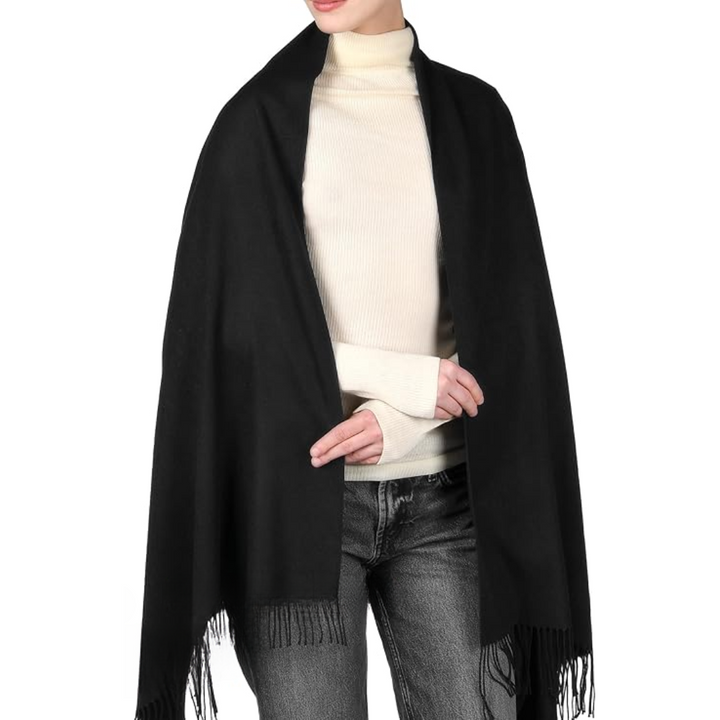 Trendy Pashmina Scarf for Women - Eleanor-Black-The Livary