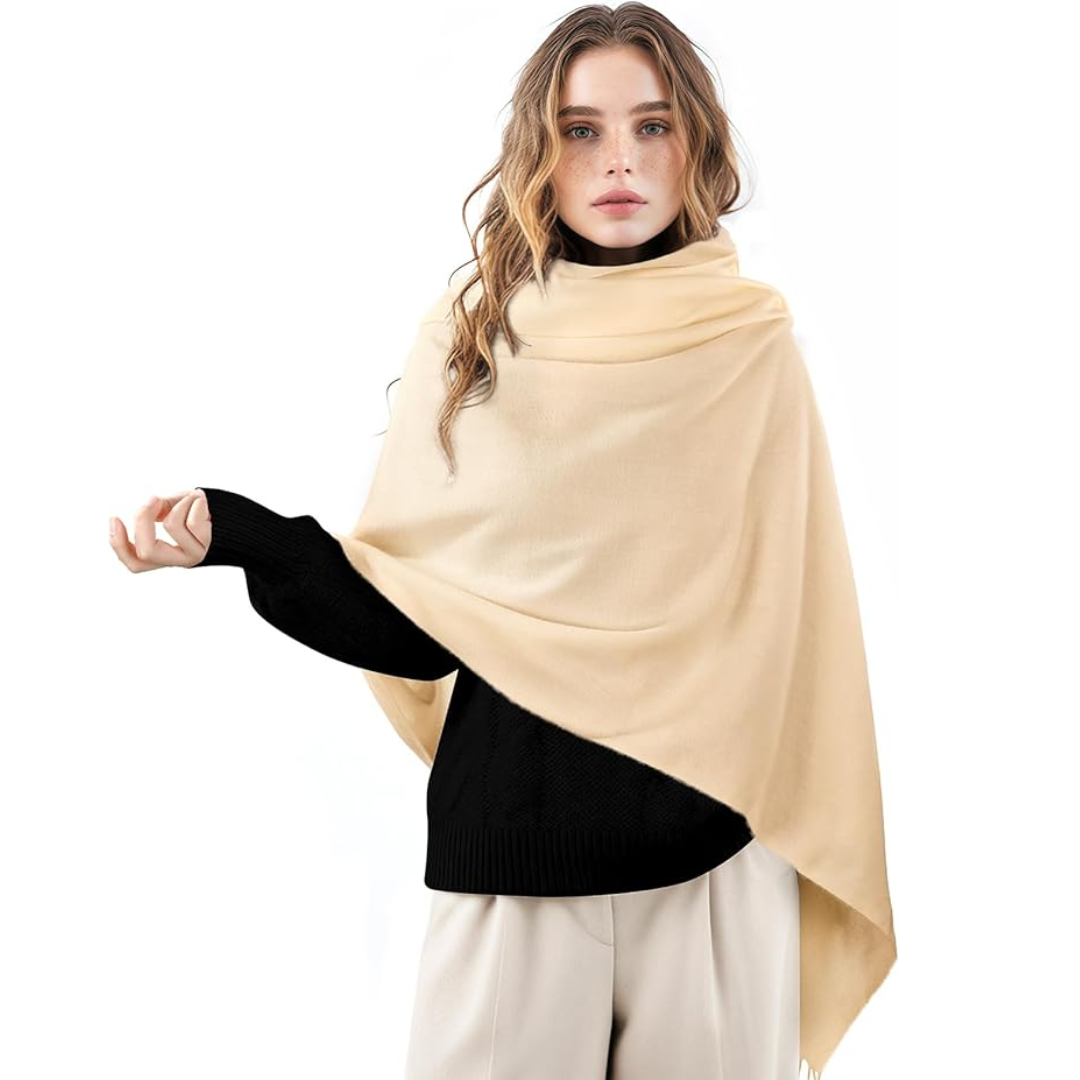 Soft Cashmere Winter Scarf - Martha-Beige-The Livary