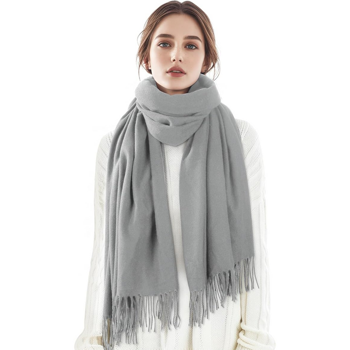 Soft Cashmere Winter Scarf - Martha-Grey-The Livary