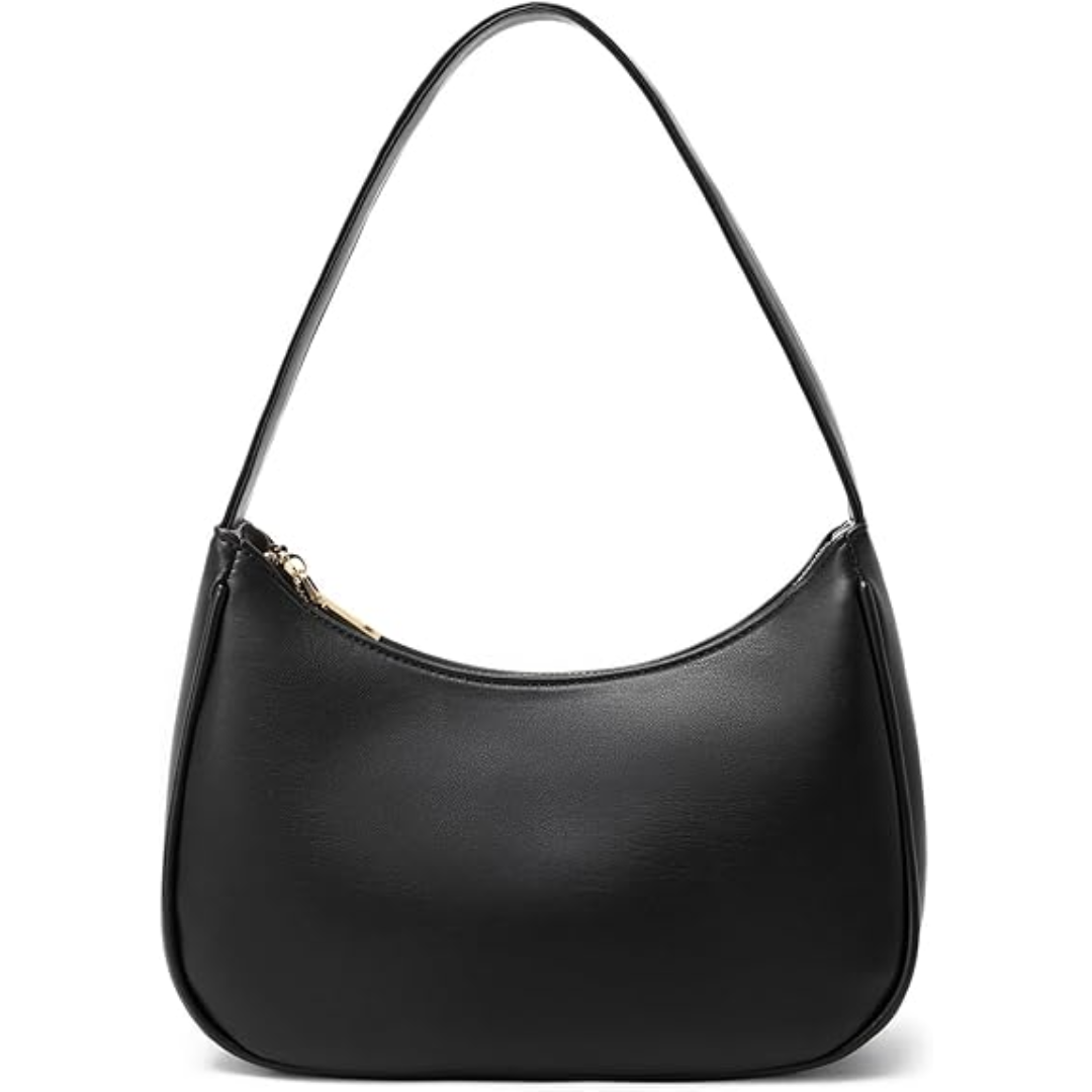 Mini Hobo Bag with Zipper - Sabrina-Black-The Livary