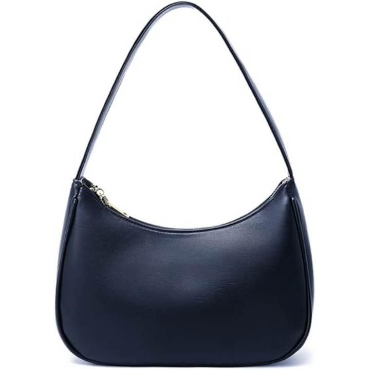 Mini Hobo Bag with Zipper - Sabrina-Marine blue-The Livary