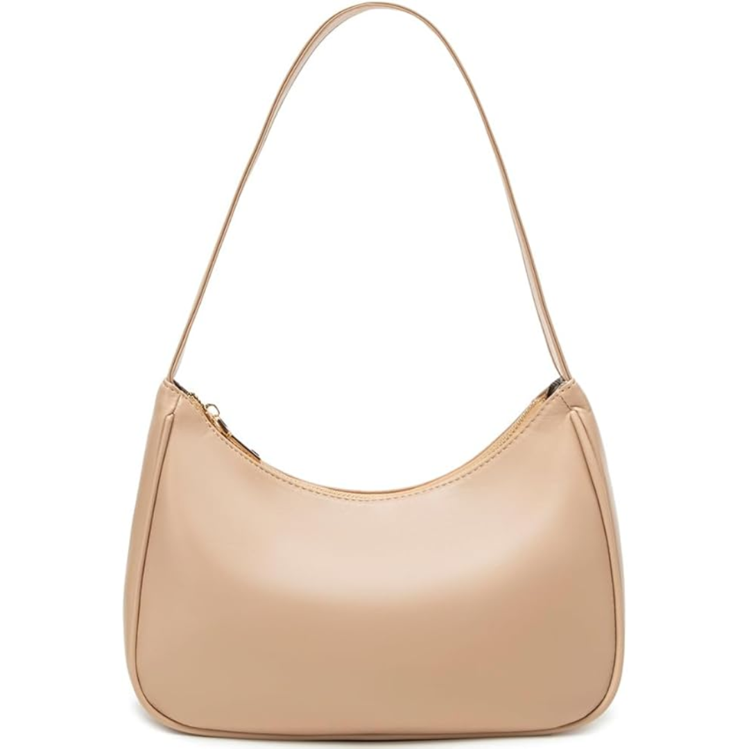 Mini Hobo Bag with Zipper - Sabrina-Khaki-The Livary