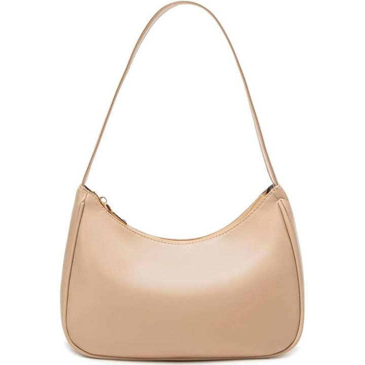 Mini Hobo Bag with Zipper - Sabrina-Khaki-The Livary