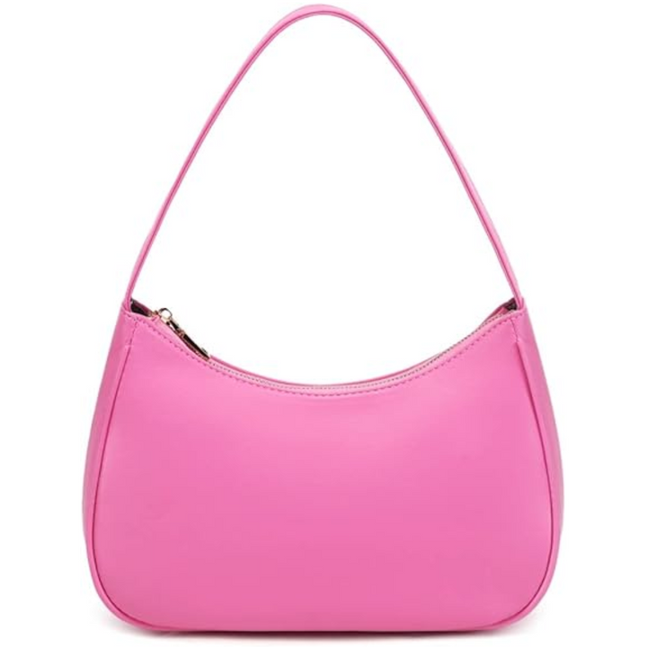 Mini Hobo Bag with Zipper - Sabrina-Pink-The Livary