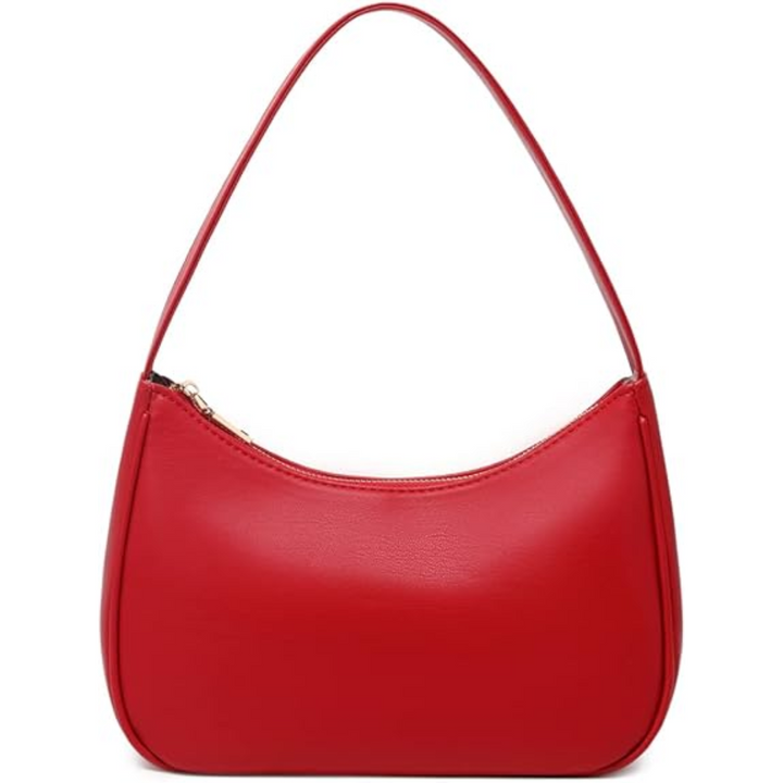 Mini Hobo Bag with Zipper - Sabrina-Red-The Livary