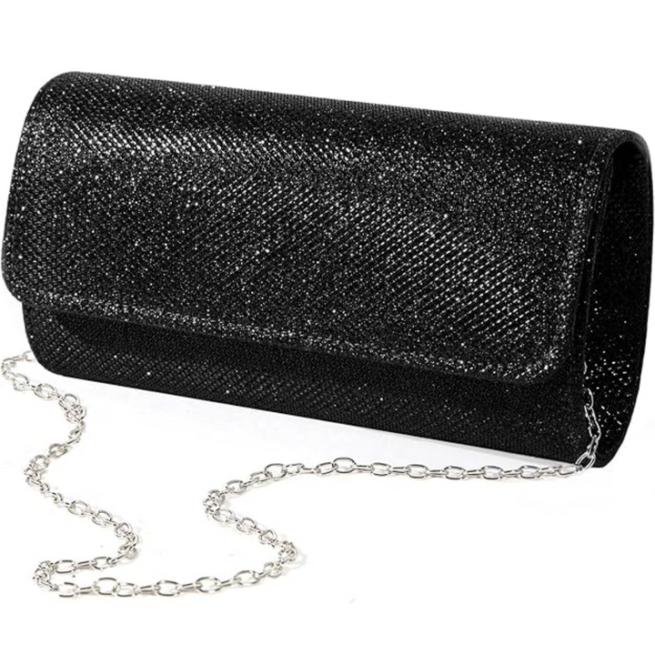 Sparkle Clutch – Ramona-Black-The Livary