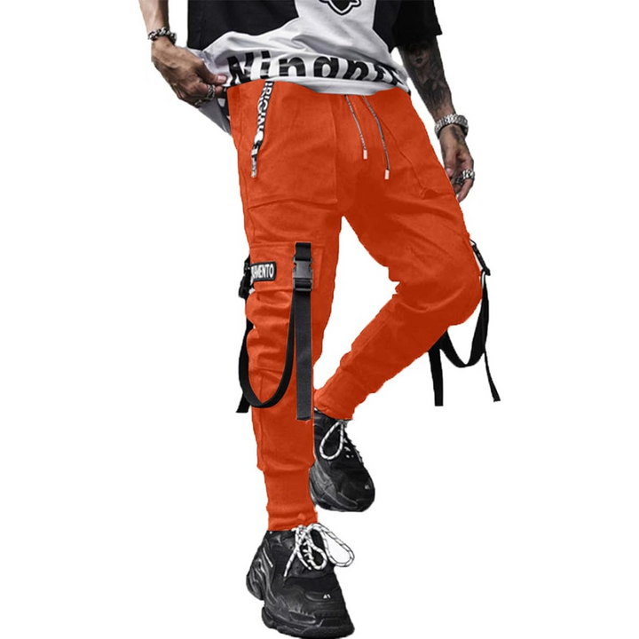 Men's Techwear Tactical Jogging Trousers - Robert-Orange-XS-The Livary
