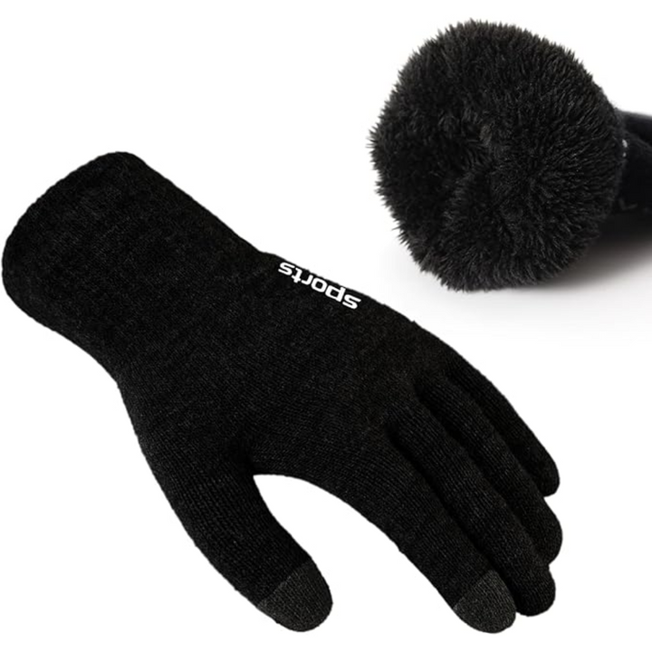 Thermal Touchscreen Winter Gloves - Rowan-Black-L-The Livary