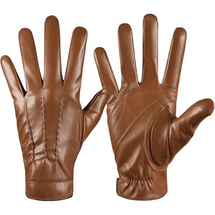 Touchscreen Winter Gloves with Cashmere Lining - Julien-Coffee-S-The Livary