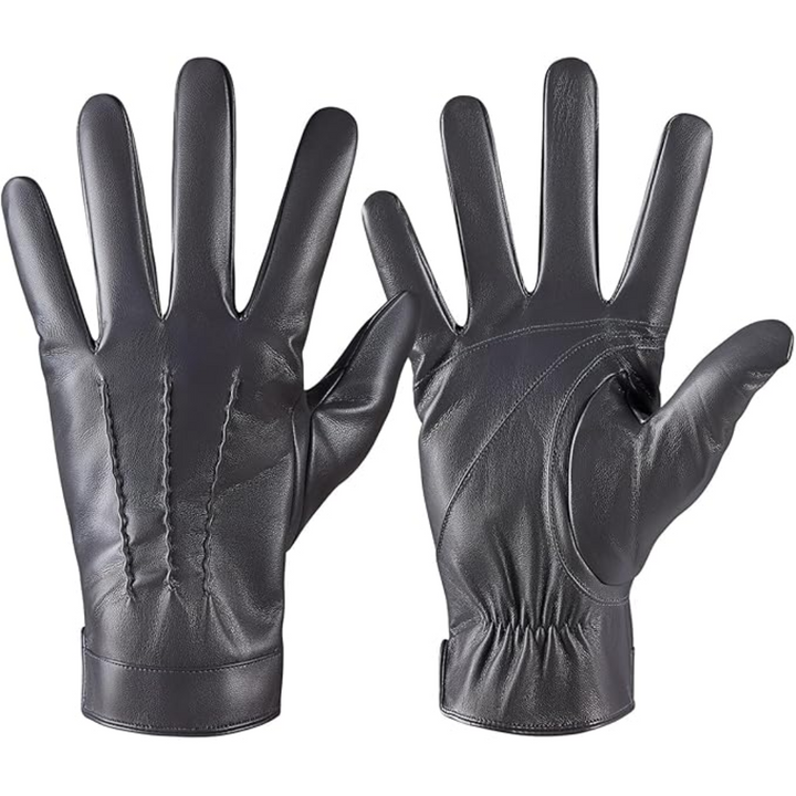 Touchscreen Winter Gloves with Cashmere Lining - Julien-Grey-S-The Livary