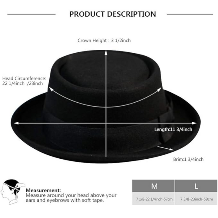 Wool Felt Fedora Hat - Camille-The Livary