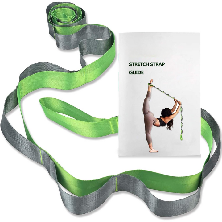 Yoga Stretch Band with 12 Loops-Green-The Livary