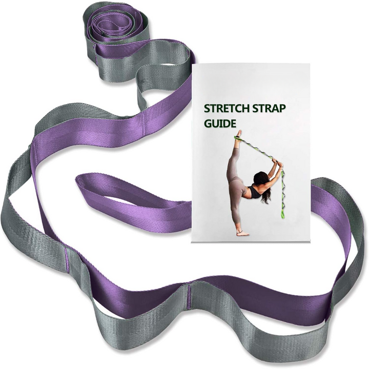 Yoga Stretch Band with 12 Loops-Purple-The Livary