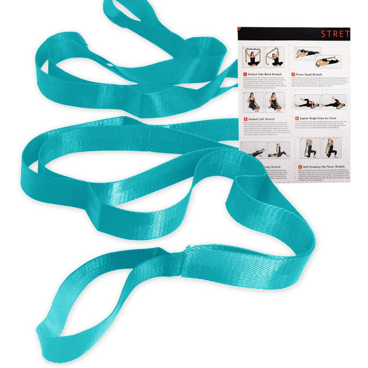 Yoga Stretch Band with 12 Loops-Black-The Livary