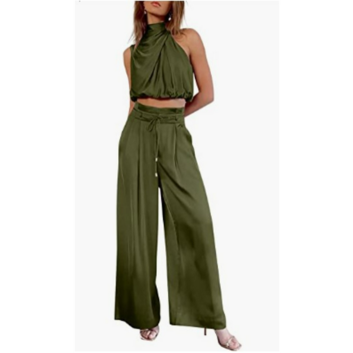 Summer Women's Jumpsuit – Yara-Dark green-XS-The Livary