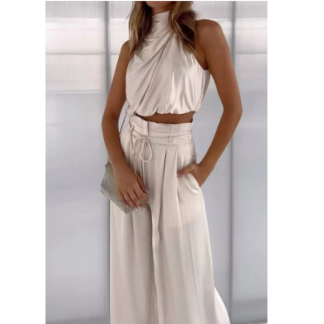 Summer Women's Jumpsuit – Yara-Beige-XS-The Livary