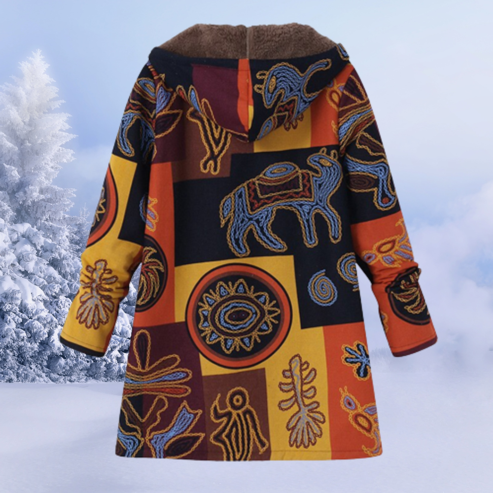 Comfortable Ladies' Winter Coat - Liora-Multicoloured-S-The Livary