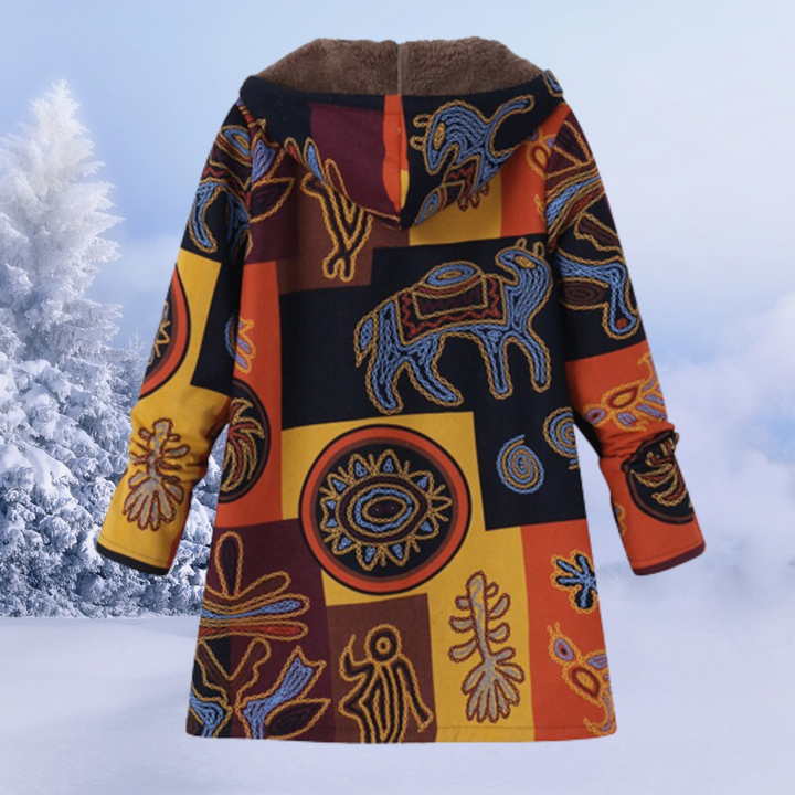Comfortable Ladies' Winter Coat - Liora-Multicoloured-S-The Livary