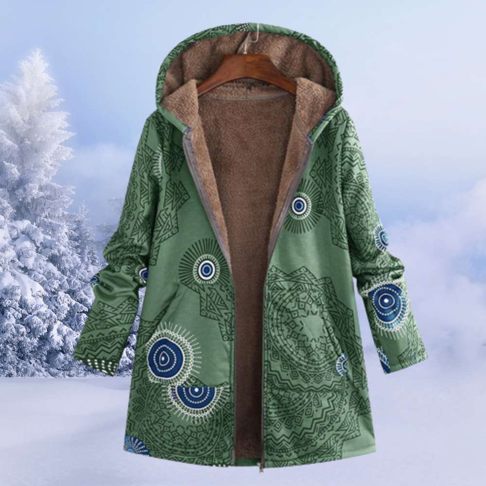 Comfortable Ladies' Winter Coat - Liora-Green-S-The Livary