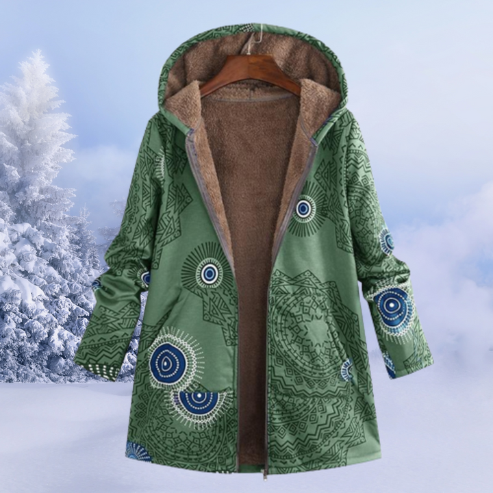 Comfortable Ladies' Winter Coat - Liora-Green-S-The Livary