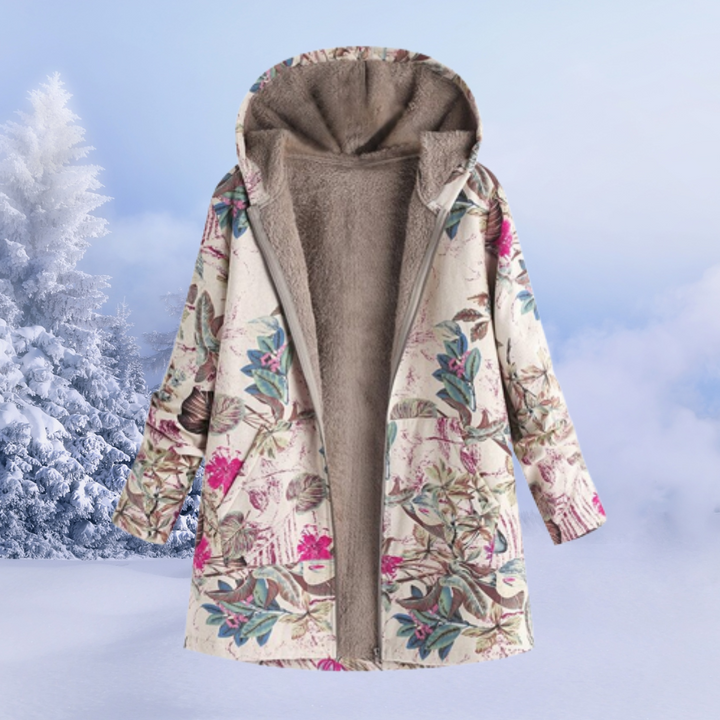 Comfortable Ladies' Winter Coat - Liora-Pink-S-The Livary
