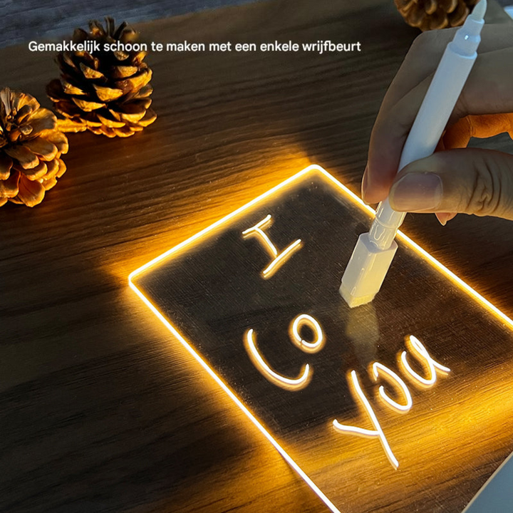 Illuminated Notice Board - LumoNote-White-The Livary