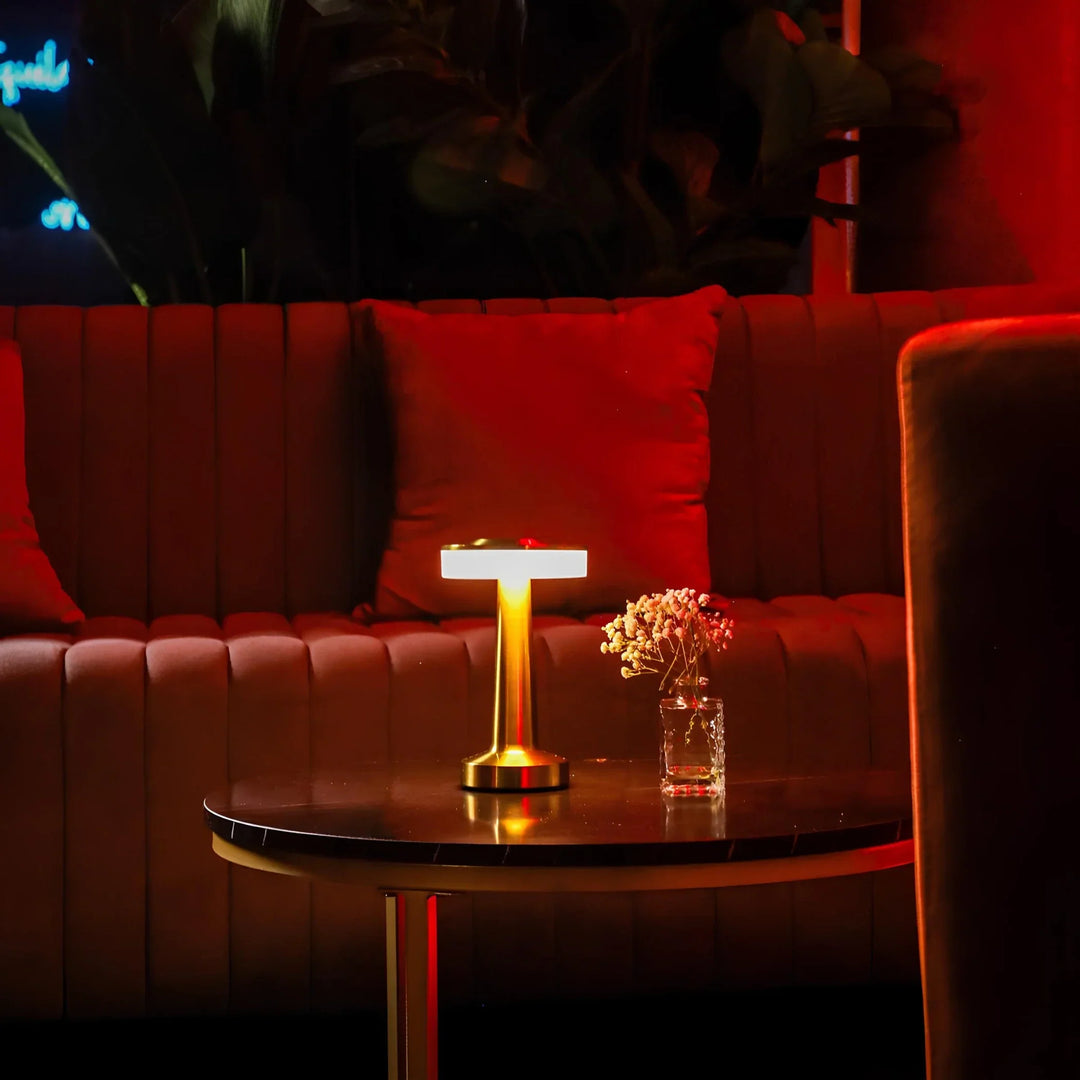 Wireless Retro Table Lamp - LumiBar-Gold-The Livary