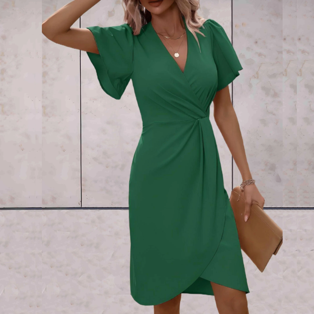 Trendy Wrap Dress - Serafina-red-XS-The Livary