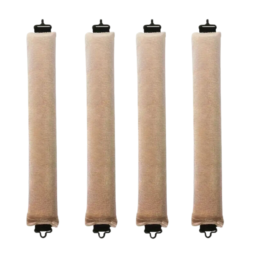 Heatless Hair Curler Set - Soft Curls While You Sleep-Khaki-4 pieces-The Livary