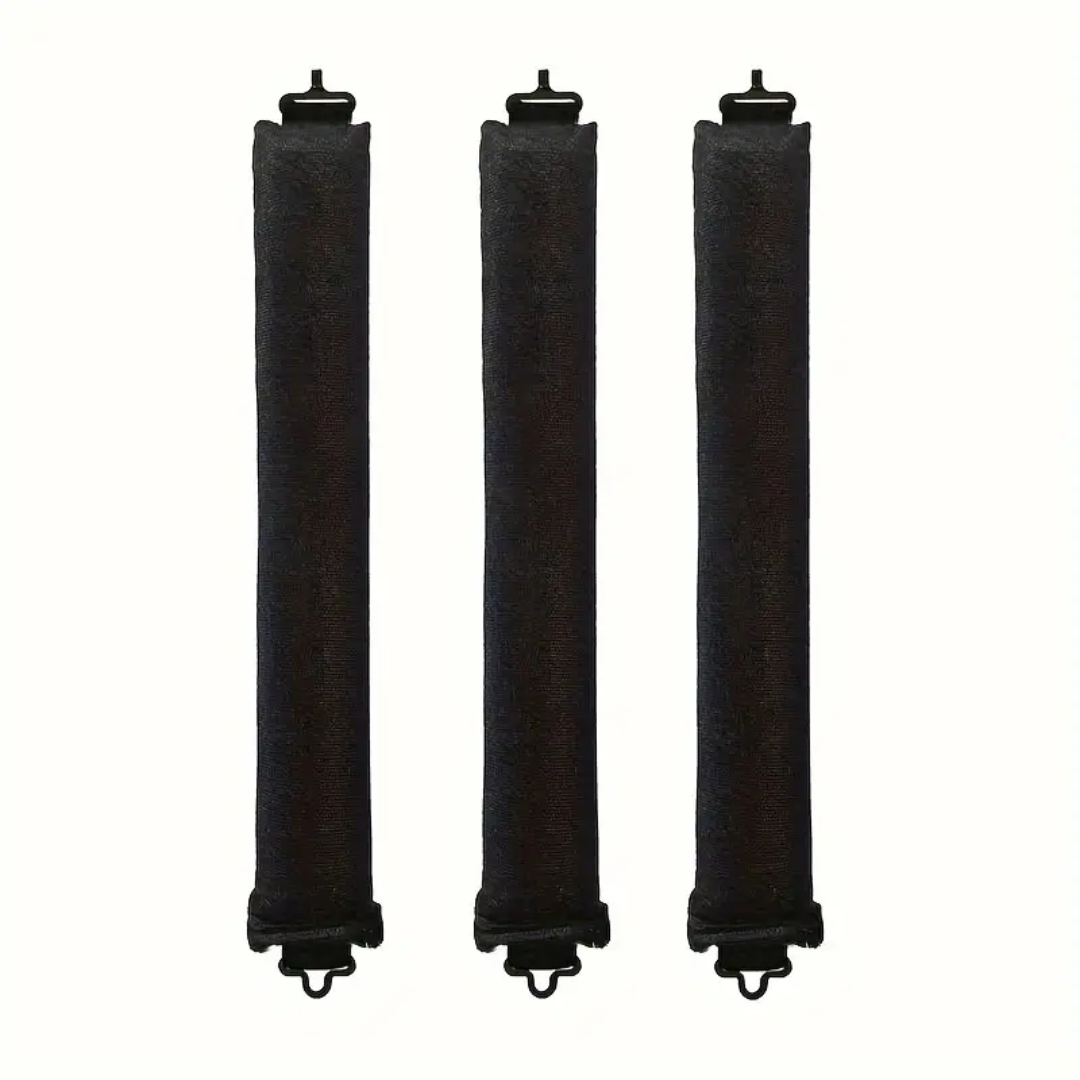 Heatless Hair Curler Set - Soft Curls While You Sleep-Black-3 pieces-The Livary