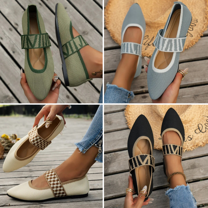 Stylish women's summer shoes with a pointed toe - Lina-3.5-Beige-The Livary