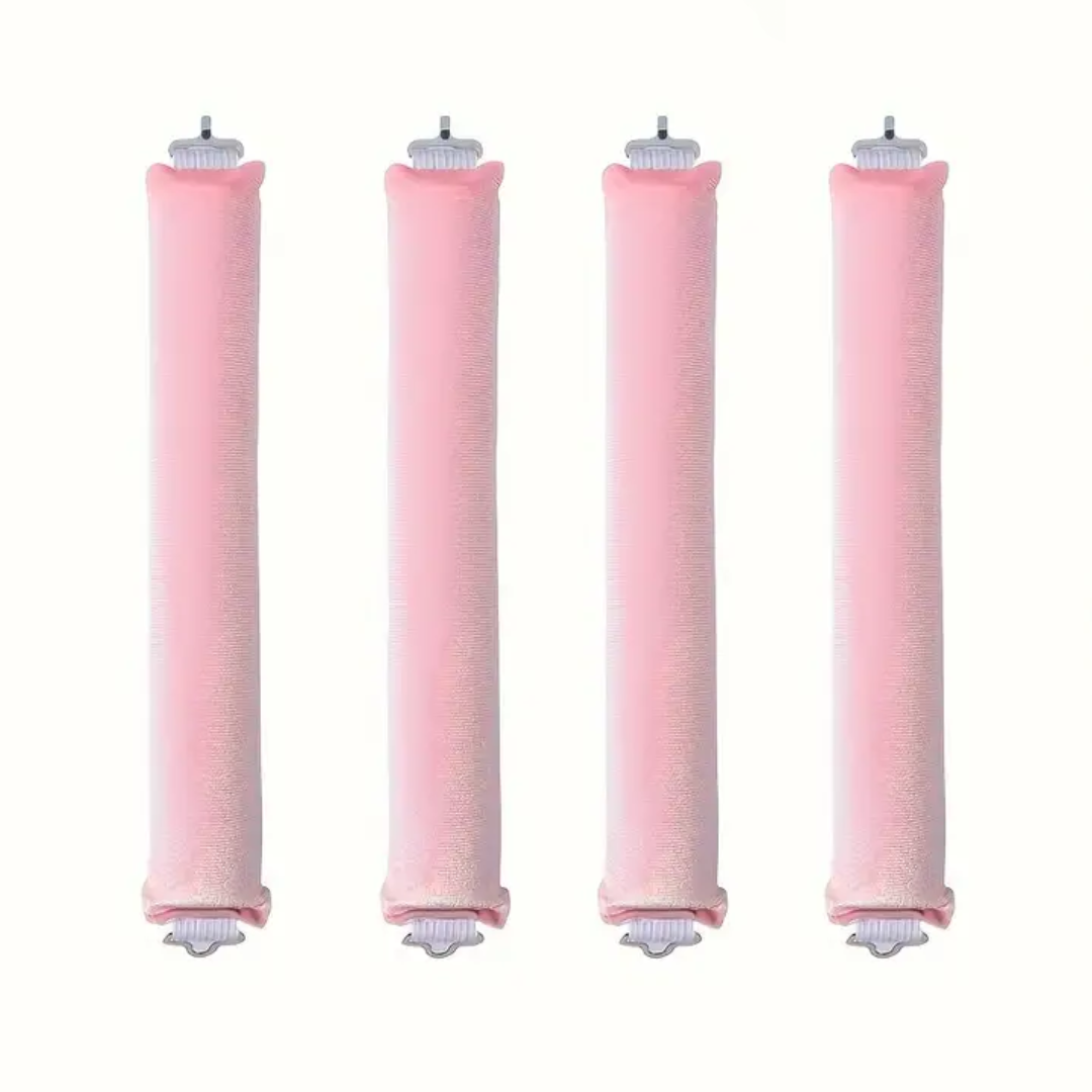 Heatless Hair Curler Set - Soft Curls While You Sleep-Pink-4 pieces-The Livary