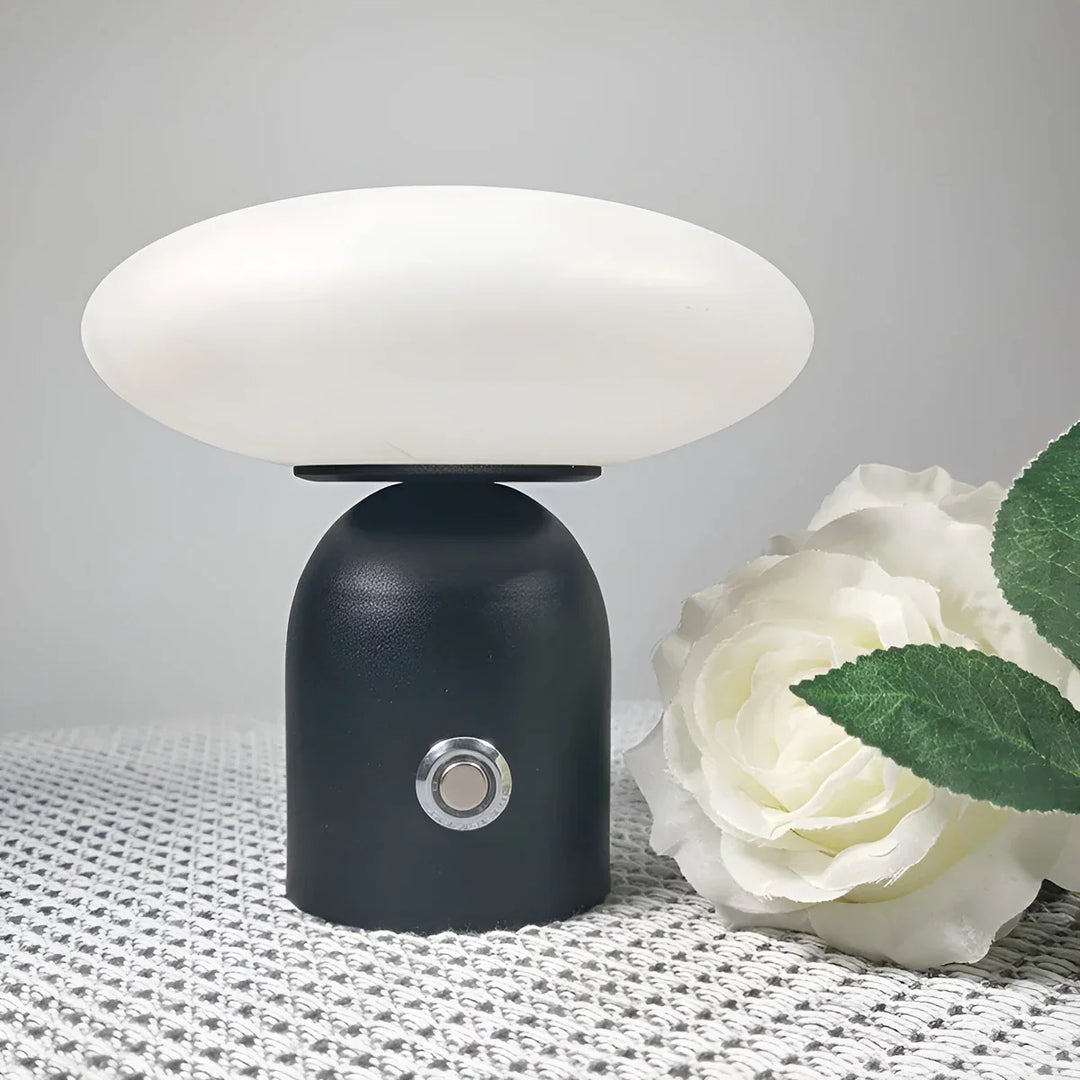 Scandinavian Luxury Mushroom Lamp with Smart Touch - NordicGlow-Black-The Livary