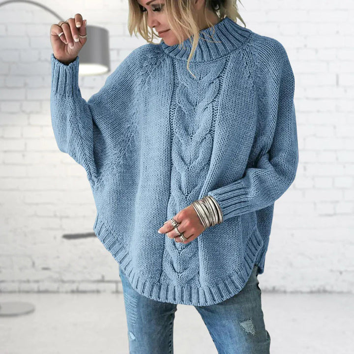 Long Coarse Knitted Women's Sweater - Elise